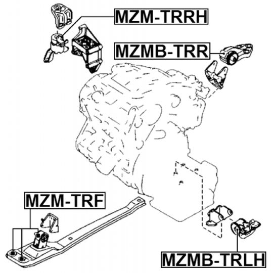 MZMB-TRLH - Engine Mounting 