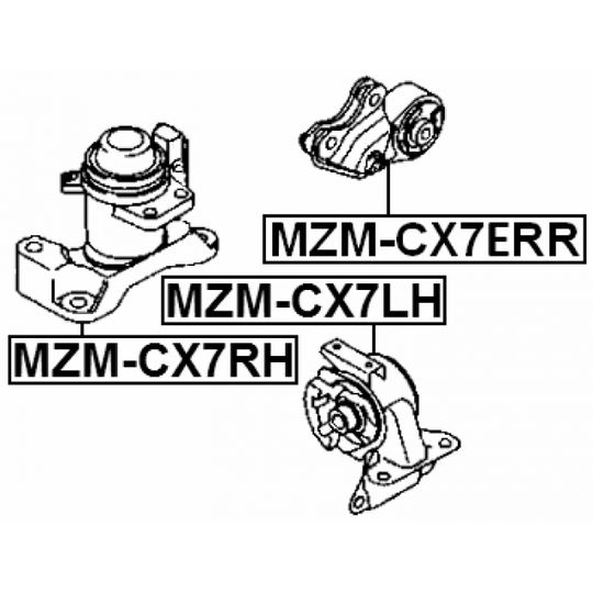 MZM-CX7ERR - Moottorin tuki 