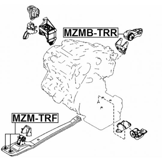 MZM-TRF - Paigutus, Mootor 