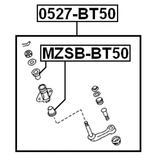 MZSB-BT50 - Bush, steering arm 
