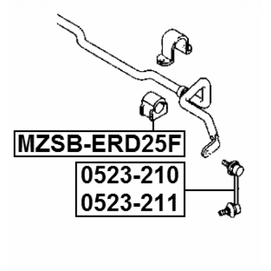 MZSB-ERD25F - Bearing Bush, stabiliser 