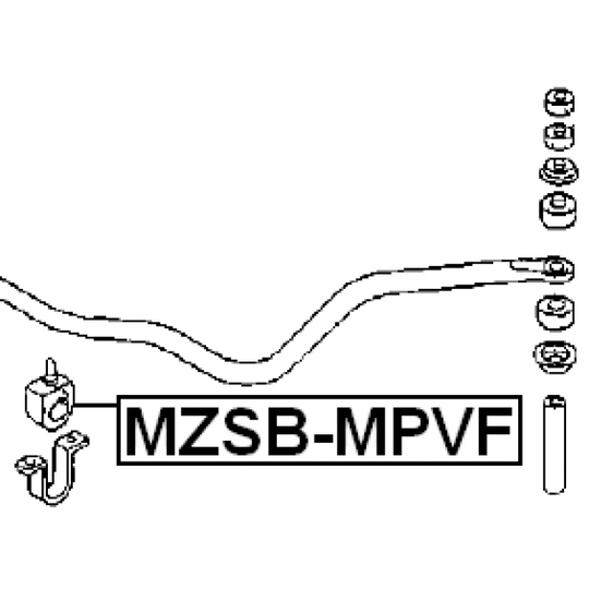 MZSB-MPVF - Bussning, krängningshämare 