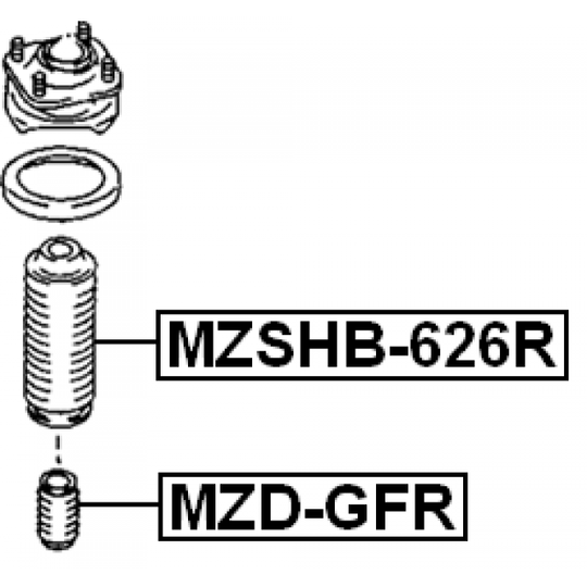 MZSHB-626R - Protective Cap/Bellow, shock absorber 