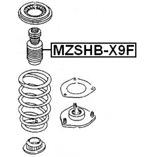 MZSHB-X9F - Protective Cap/Bellow, shock absorber 