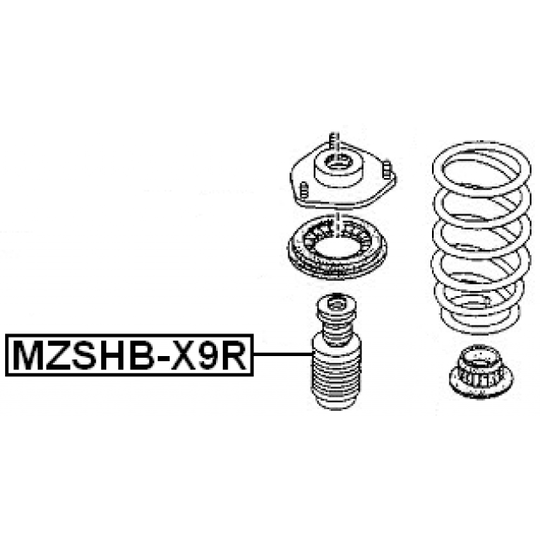 MZSHB-X9R - Kaitsemüts / kaitsekumm, amort 