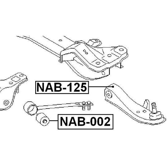 NAB-002 - Control Arm-/Trailing Arm Bush 