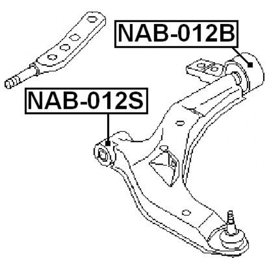 NAB-012B - Control Arm-/Trailing Arm Bush 