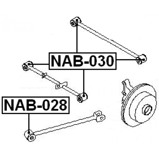 NAB-028 - Control Arm-/Trailing Arm Bush 