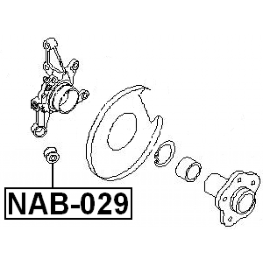 NAB-029 - Lagerhylsa, länkarm 