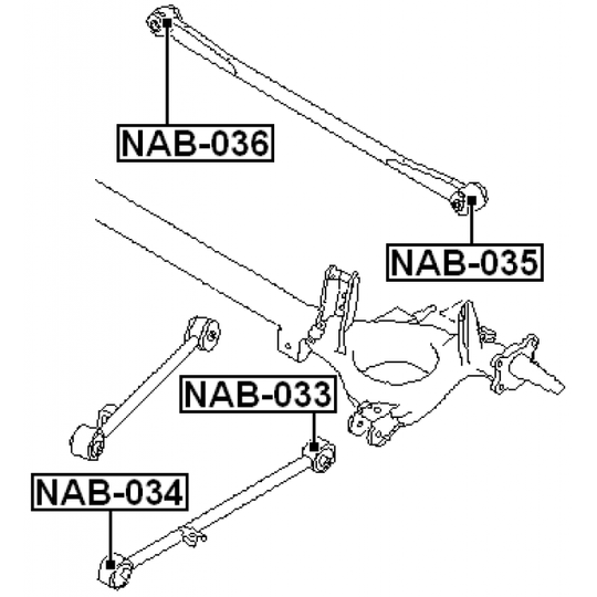 NAB-033 - Control Arm-/Trailing Arm Bush 