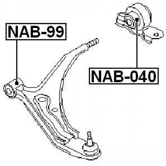 NAB-040 - Control Arm-/Trailing Arm Bush 