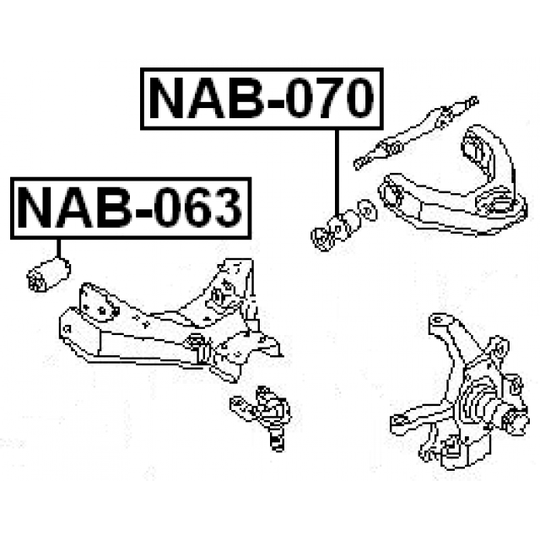 NAB-070 - Control Arm-/Trailing Arm Bush 