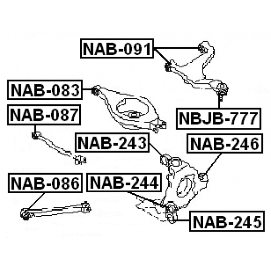 NAB-083 - Control Arm-/Trailing Arm Bush 