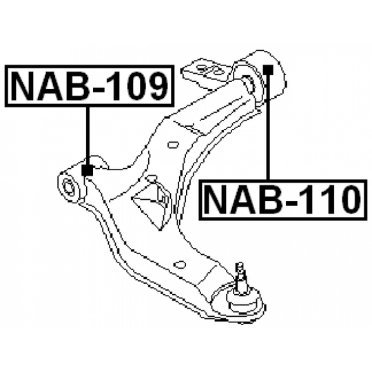NAB-110 - Länkarmsbussning 