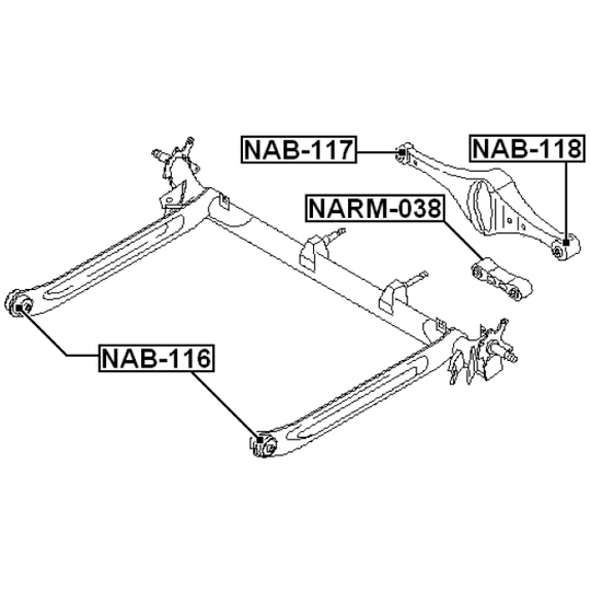 NAB-117 - Control Arm-/Trailing Arm Bush 