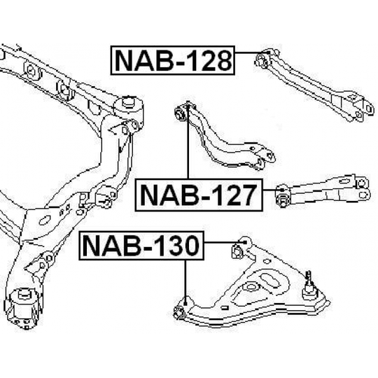 NAB-130 - Control Arm-/Trailing Arm Bush 