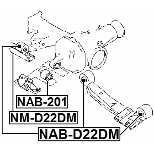 NAB-201 - Mounting, differential 