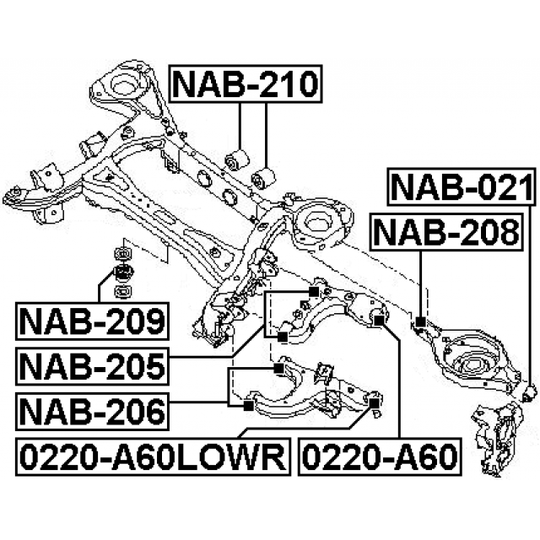 NAB-205 - Mounting, shock absorbers 