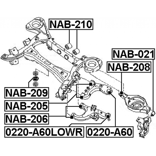 NAB-210 - Mounting, differential 