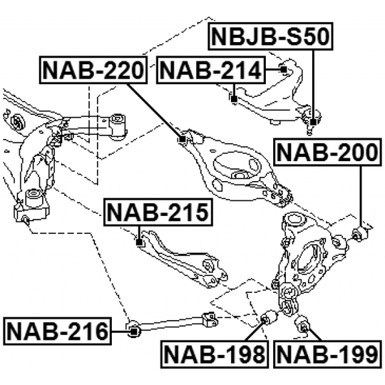 NAB-216 - Control Arm-/Trailing Arm Bush 