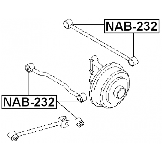 NAB-232 - Control Arm-/Trailing Arm Bush 