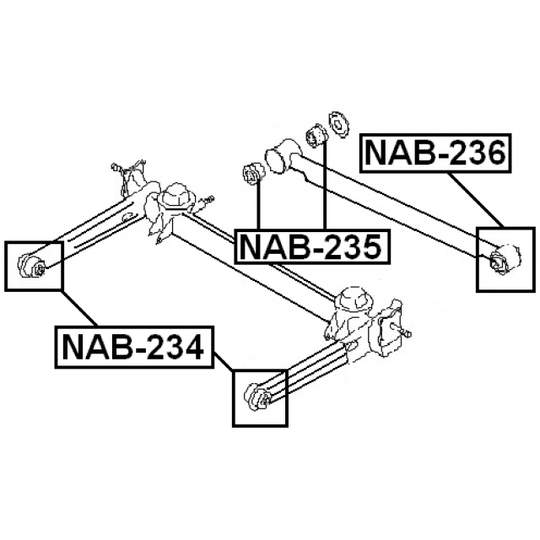 NAB-236 - Control Arm-/Trailing Arm Bush 