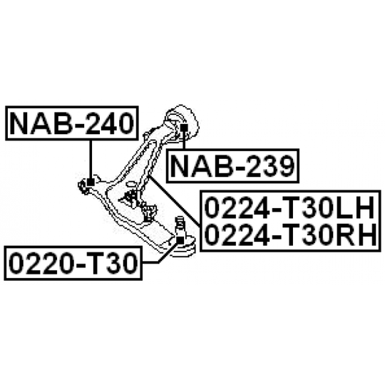 NAB-239 - Control Arm-/Trailing Arm Bush 