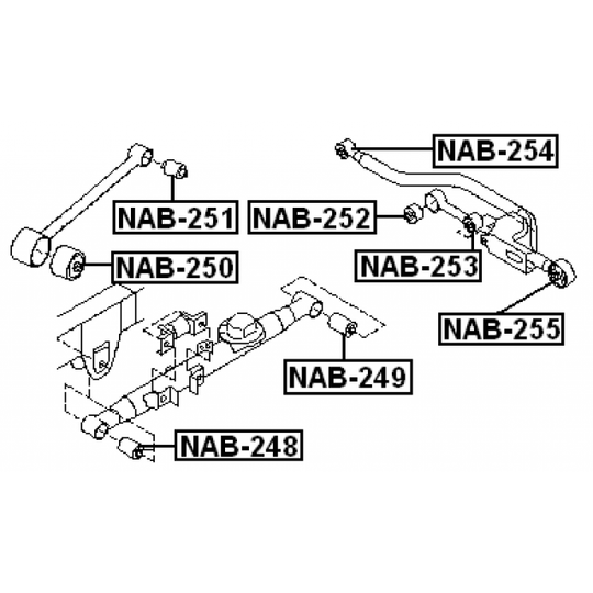 NAB-253 - Control Arm-/Trailing Arm Bush 
