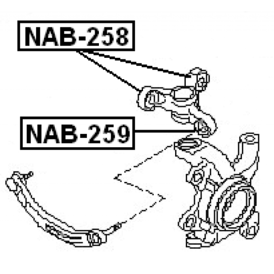 NAB-259 - Bush, control arm mounting 