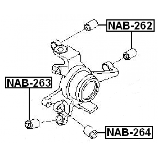 NAB-264 - Bush, control arm mounting 