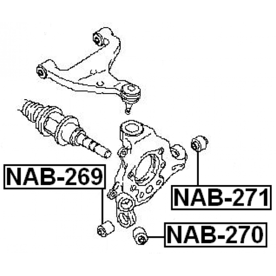 NAB-270 - Bush, control arm mounting 