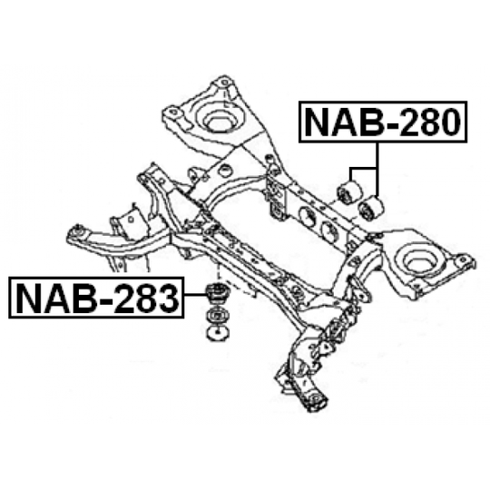 NAB-280 - Kinnitus, diferentsiaal 