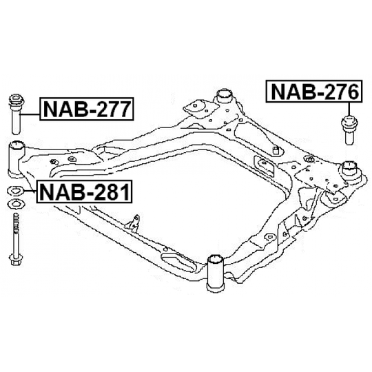 NAB-281 - Mounting, axle beam 