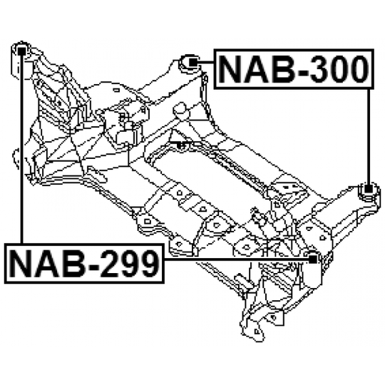 NAB-299 - Mounting, axle beam 