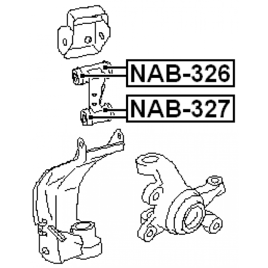 NAB-327 - Control Arm-/Trailing Arm Bush 