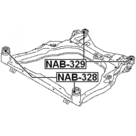 NAB-328 - Mounting, axle beam 