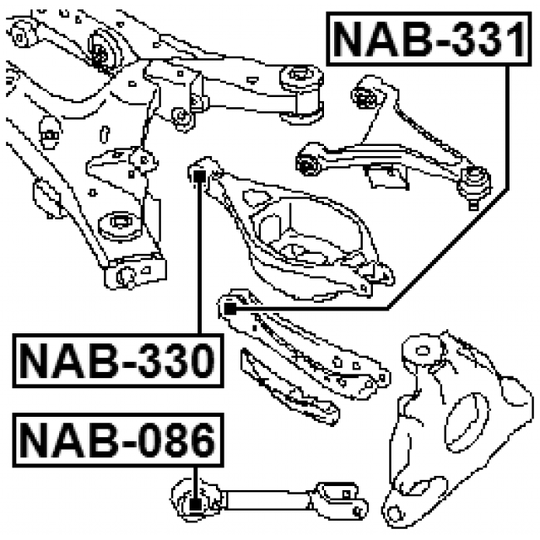 NAB-331 - Control Arm-/Trailing Arm Bush 