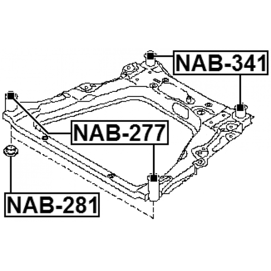 NAB-341 - Mounting, axle beam 