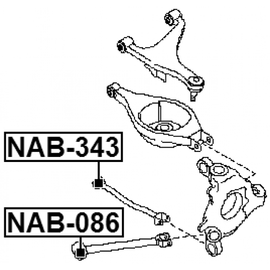 NAB-343 - Control Arm-/Trailing Arm Bush 