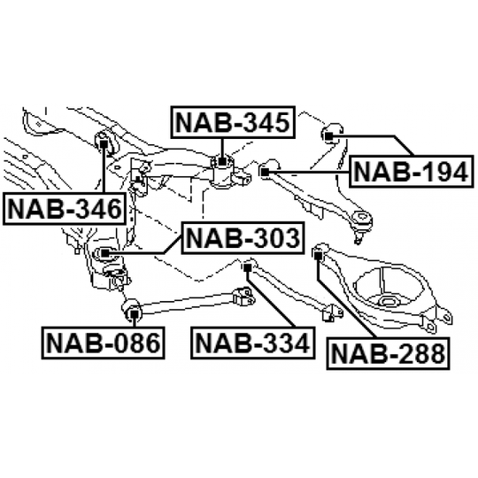 NAB-345 - Mounting, axle beam 