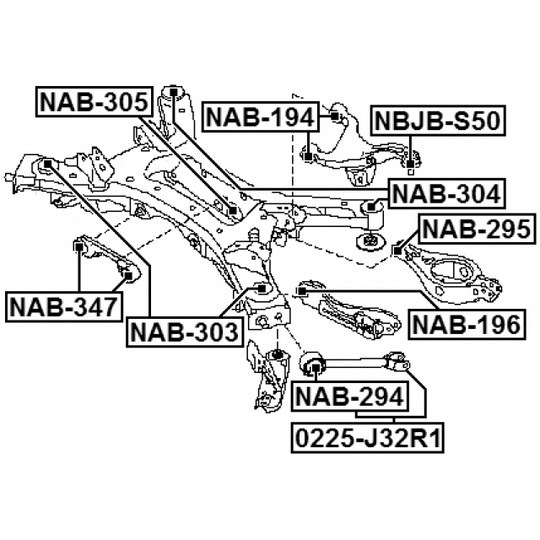 NAB-347 - Mounting, differential 