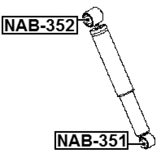 NAB-351 - Bush, shock absorber 