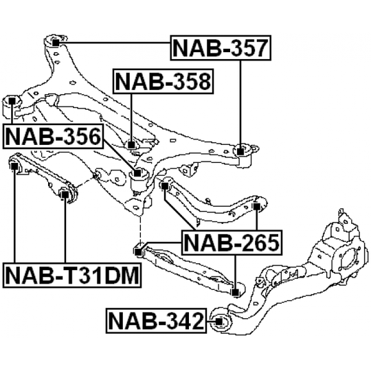 NAB-356 - Mounting, axle beam 