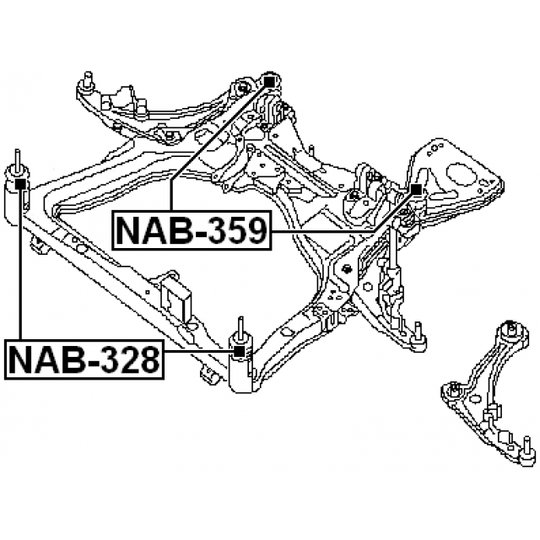 NAB-359 - Mounting, axle beam 