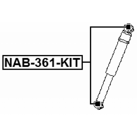 NAB-361-KIT - Bush, shock absorber 