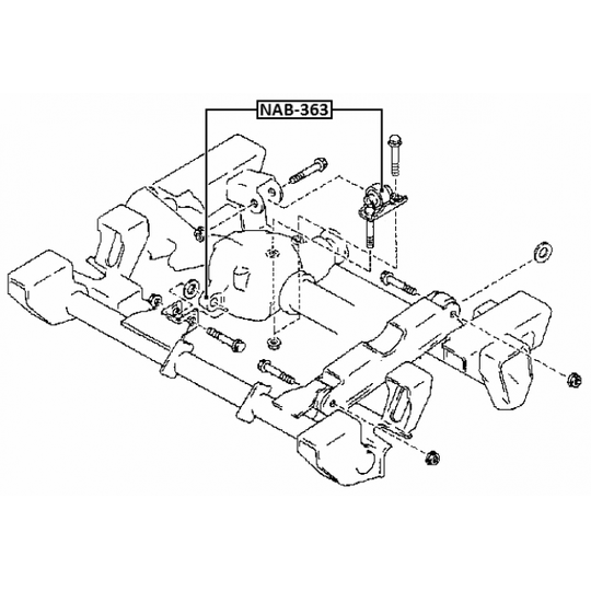 NAB-363 - Fäste, differential 