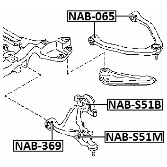 NAB-369 - Control Arm-/Trailing Arm Bush 