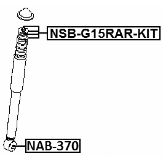 NAB-370 - Distanshylsa, stötdämpare 