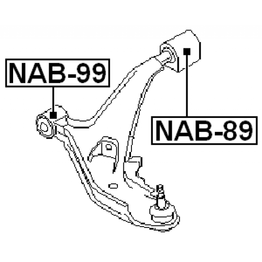 NAB-99 - Control Arm-/Trailing Arm Bush 