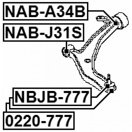 NAB-A34B - Länkarmsbussning 
